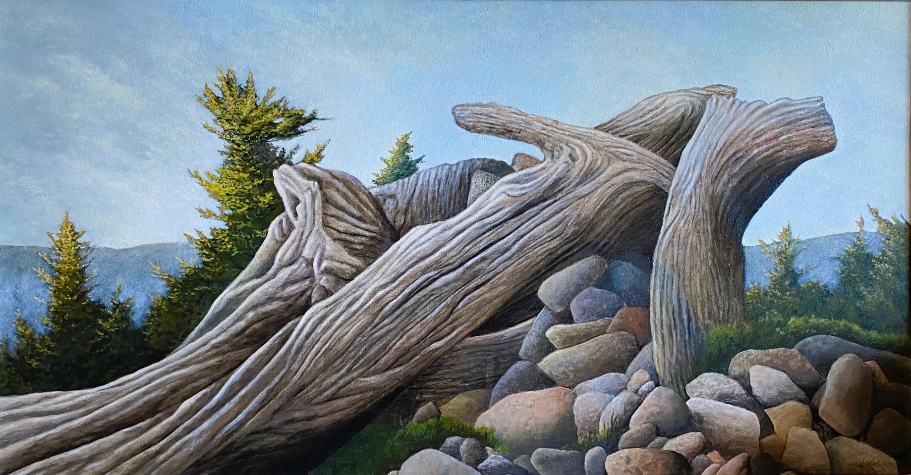 DAY'S ENDING 18 x 34 oil 