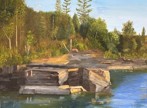 EVENING SHORE 18 x 24 oil by Bill Viertelhausen