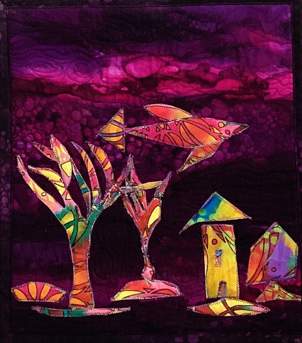 MY LIFE IN AN ALTERNATE UNIVERSE WHEN I WAS A FLYING FISH 16 x 14 Fibre mixed media 