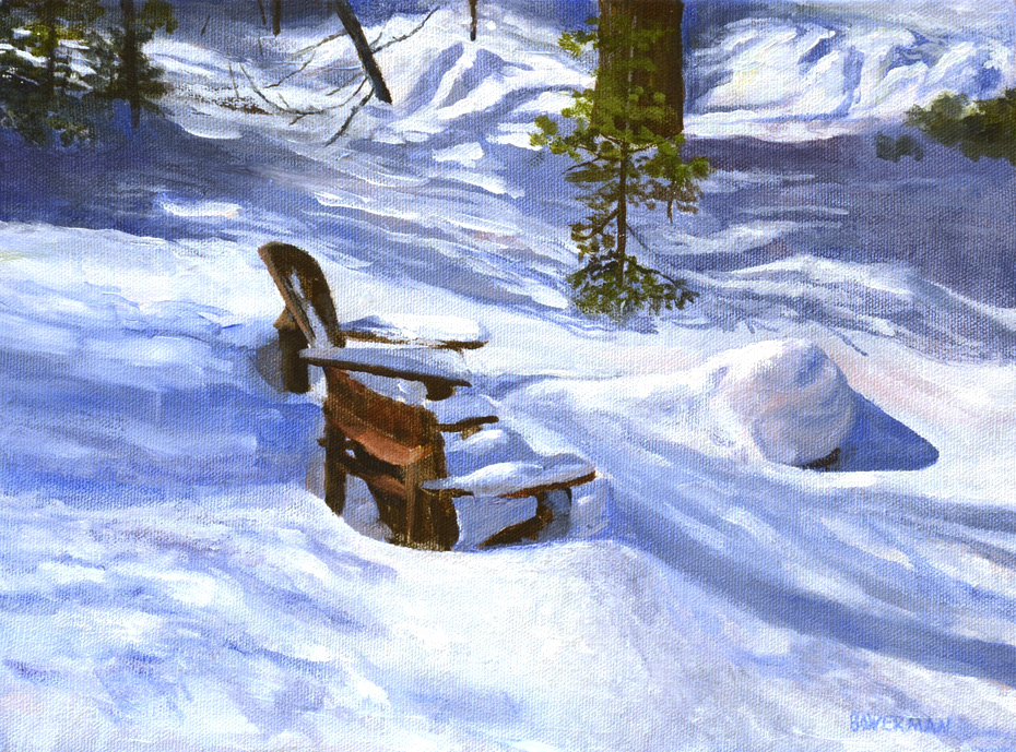 WAITING FOR SPRING 9 x 12 acrylic 