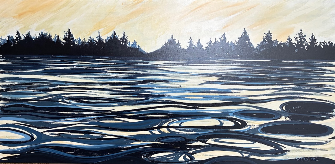 NATURE'S LIGHT PLAY 24 x 48 acrylic 