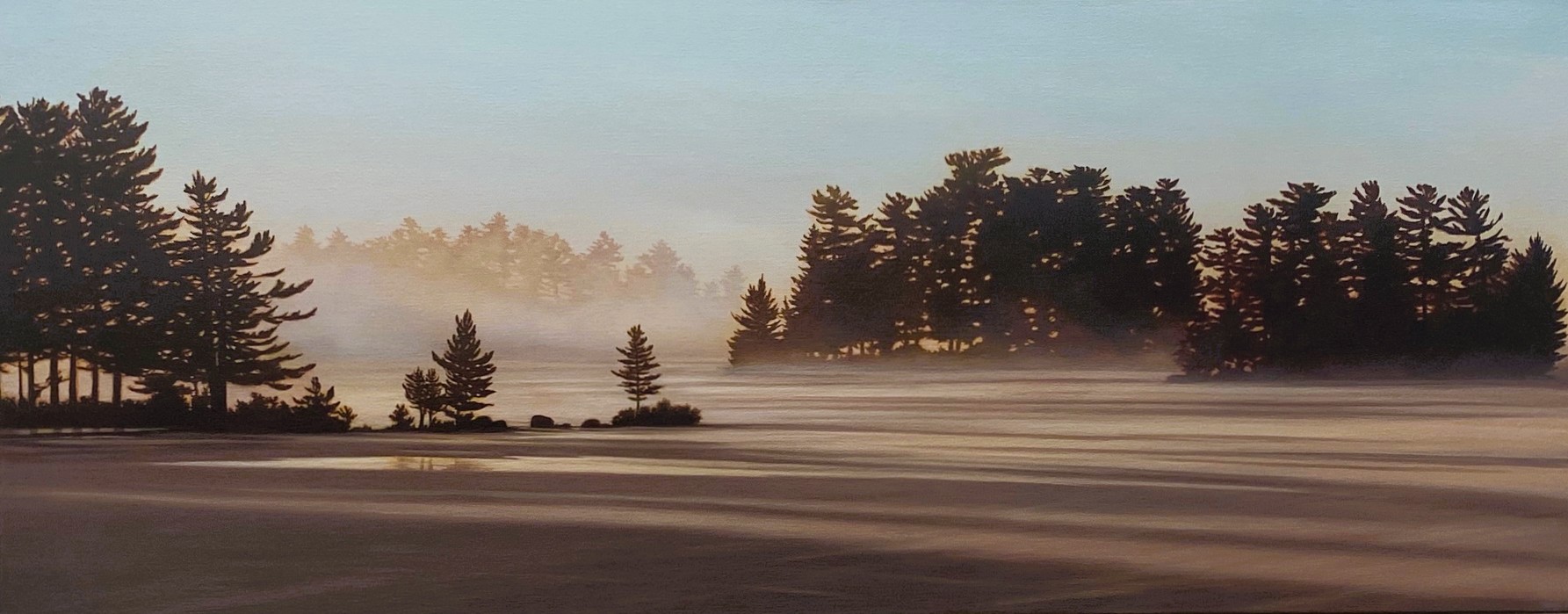 REVELATIONS 16 X 40 acrylic by Monique Legault
