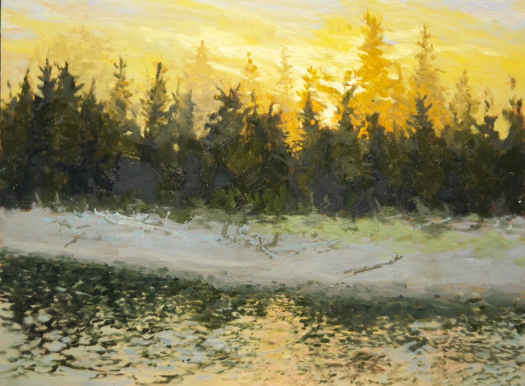 SUNSET ON HORSESHOE BAY 18 x 24 oil on panel 