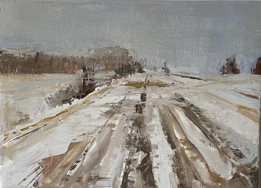 GOVERNMENT ROAD FEBRUARY 13 x 18 oil 