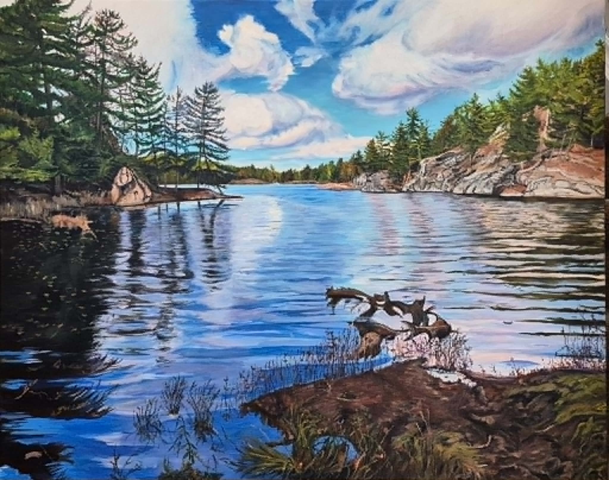 HEAVEN'S GATE 24 x 30 acrylic by Kathleen Pistor
