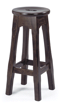 sg 12 sedile legno con foro h.80