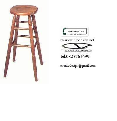 sgabello legno pino h.80 COD. H/301 TINTA MIELE