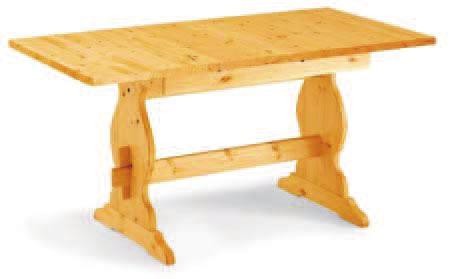 T/300 tavolo con  allunga pino art 678 130/170x80x3