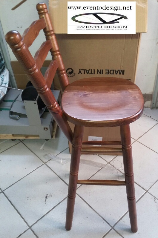 sgabello bar con schienale  h 301 s