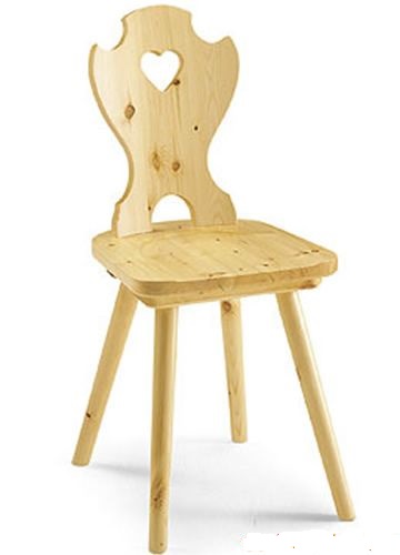 S/101 SEDIA CUOR IN PINO