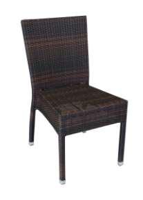 art.095 br poltroncina senza braccioli msure  marrone