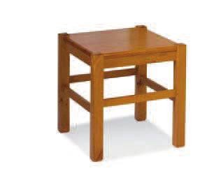 SGABELLO H.45 ART.H/307 L -SEDUTA PINO LEGNO MASSELLO. TINTA NOCE
