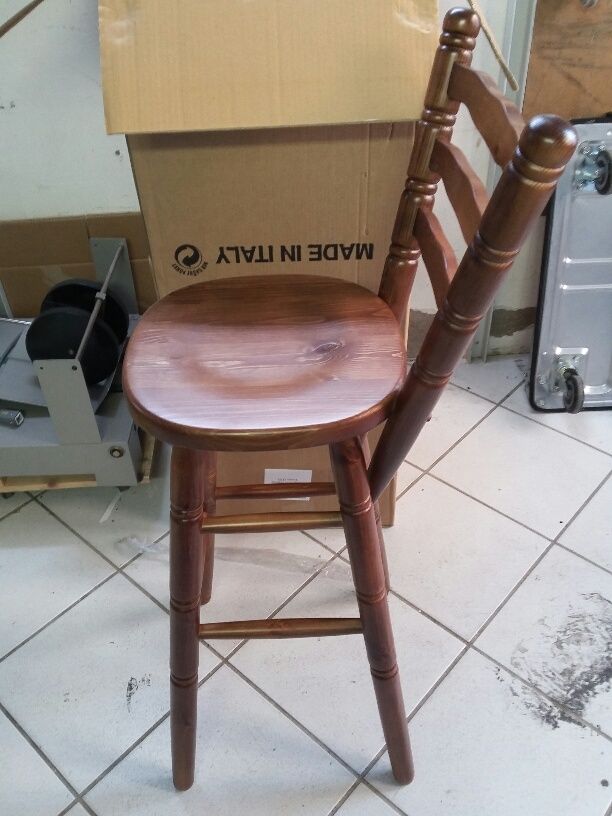 sgabello bar con schienale  h 301 s