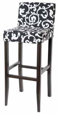 art.760sg BIS SGABELLO IN FAGGIO -SEDILE E SCHIENALE IMBOTTITO-GAMBE CONICHE