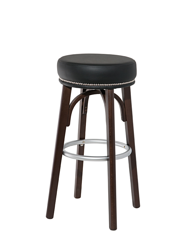 codice 774sg crom-ott sgabello in faggio- imbottito fascia 12 cm-cerchio cromato o ottonato