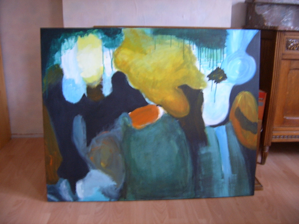 Abstract vluchtigheid (acryl op doek)