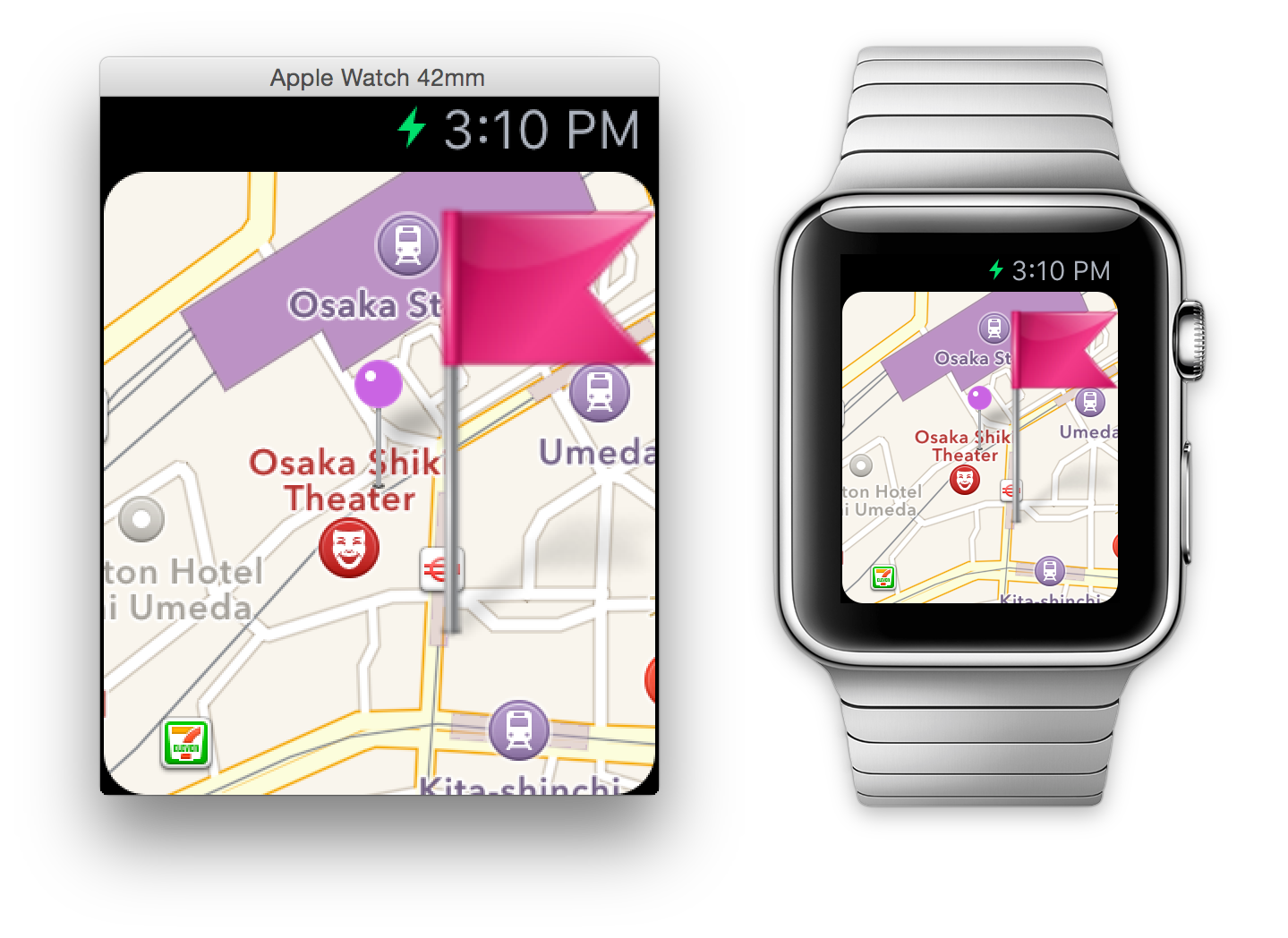 Apple Watch Mapの作成 iscene ページ！