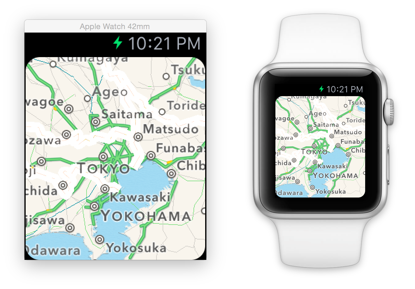 apple watch maps