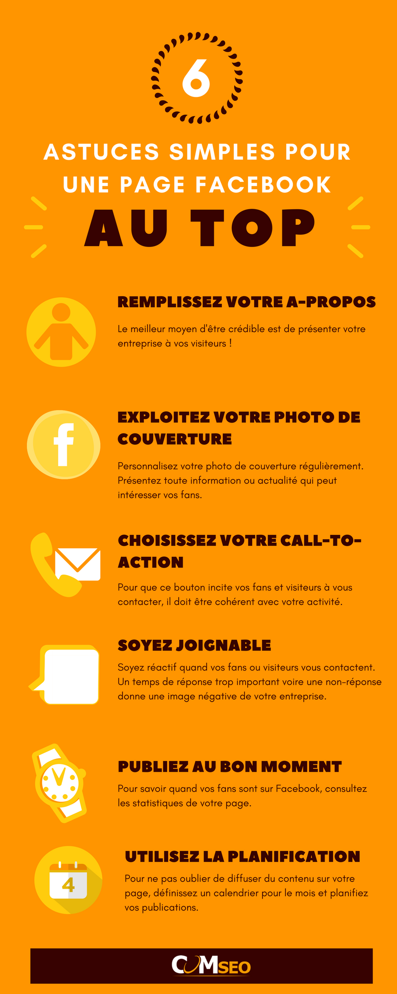 infographie Page facebook pro réussir