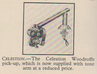 Final version of the Woodroffe-Celestion pickup with Tonearm, Circa. September 1930 