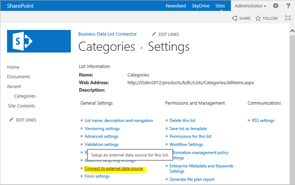 SharePoint External Data Integration