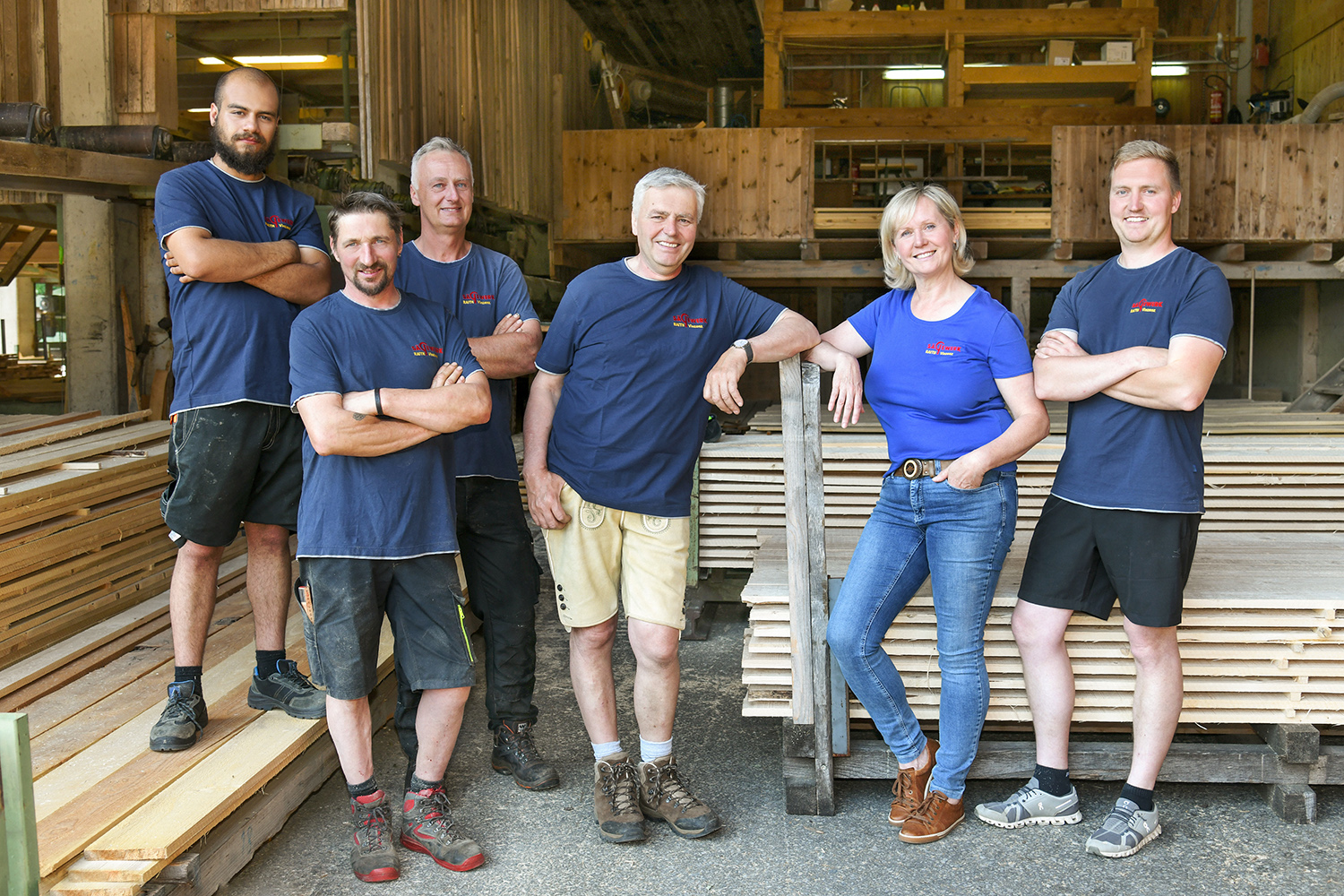 Das Team vom Sägewerk Karlzenz