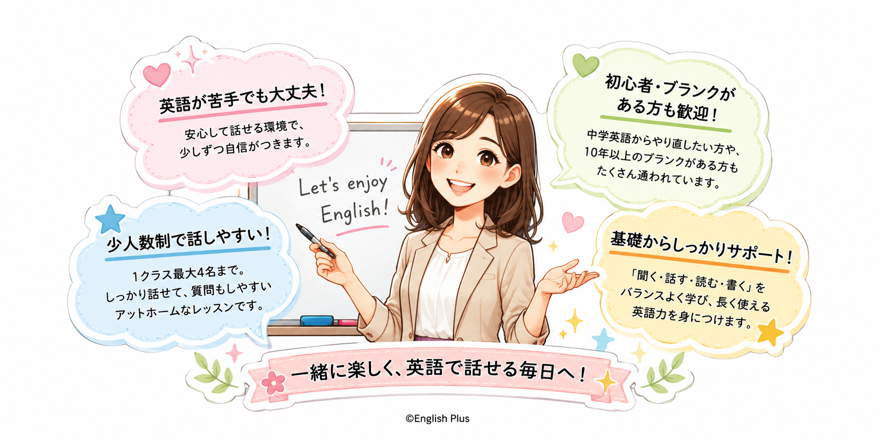 英語講師の「英語が苦手な方ほど、英会話スクール選びが大切」と感じるポイント【田町・芝浦の少人数制英会話】（日本語編）