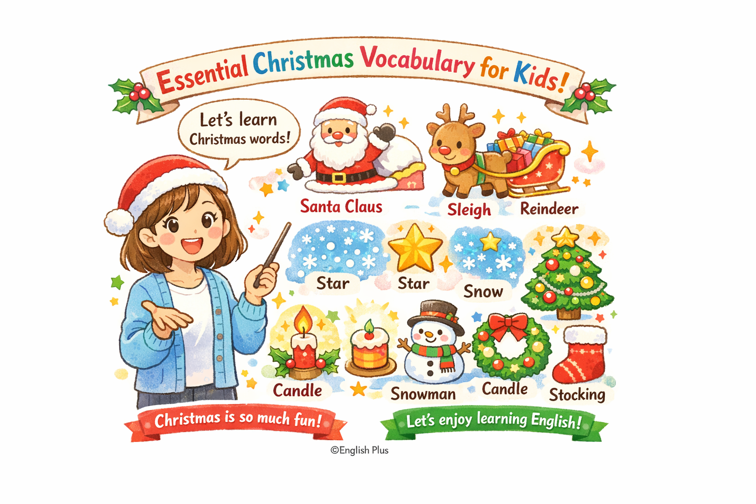 小学生から覚えておきたい基本のクリスマスに関する英単語（英語編）