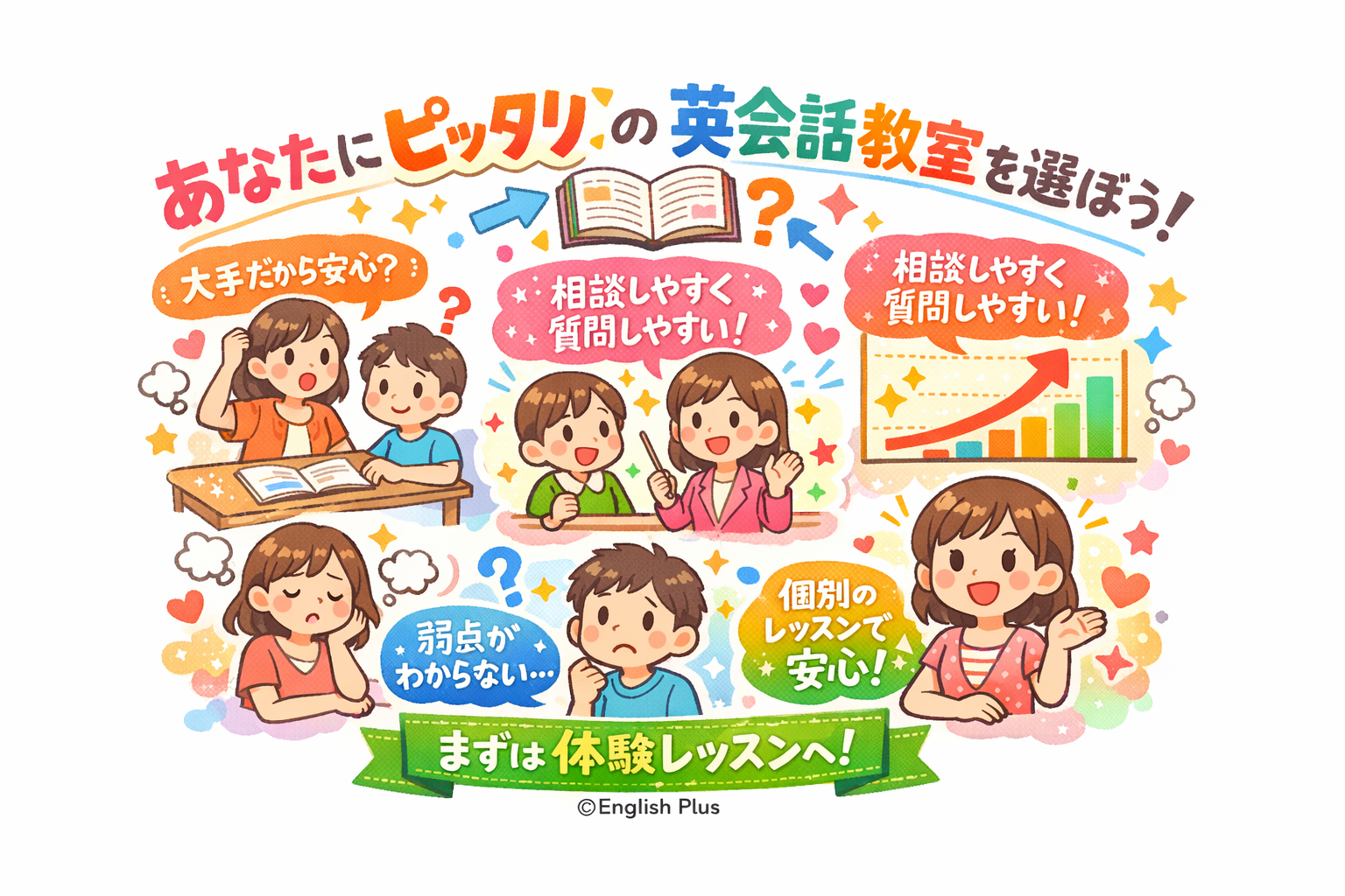 なぜ少人数制の英会話教室は成果が出やすいのか？大手と個人教室を比較してみる（日本語編）