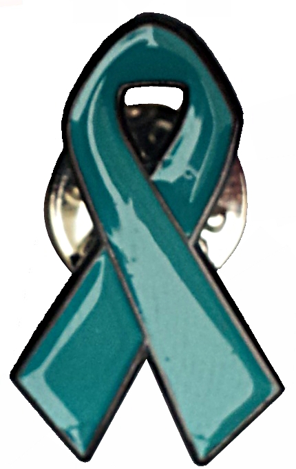 Teal Ribbon Lapel Pin Ptsd Anxiety Dissociative Disorders Sexual