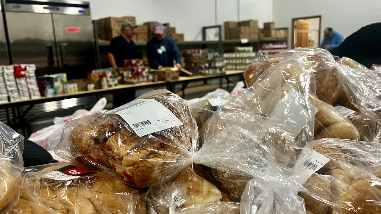 Volunteers packing