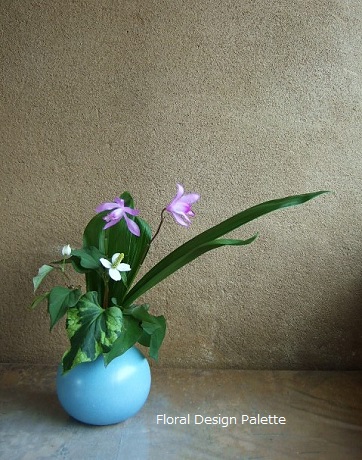 紫蘭, ドクダミ 横18cm×高さ36cm