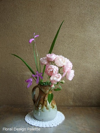 バラ, 紫蘭 横25cm×高さ31cm