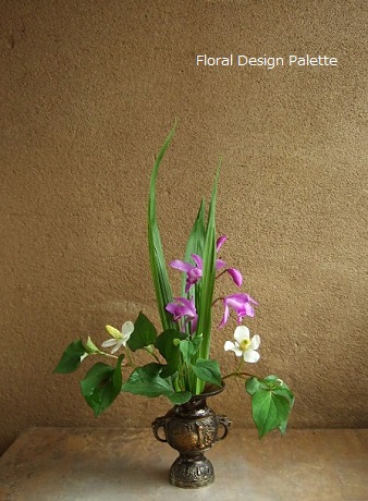 紫蘭, ドクダミ 横19cm×高さ27cm