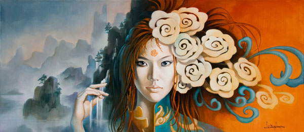 Mystère dAzie  91 X 40 cm