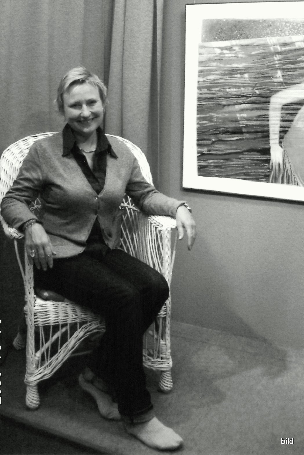 Atelierbesuch von Frau E.A.S. in den 90ern · Επίσκεψη τής Ε.Α.Σ. στό εργαστήρι μου.