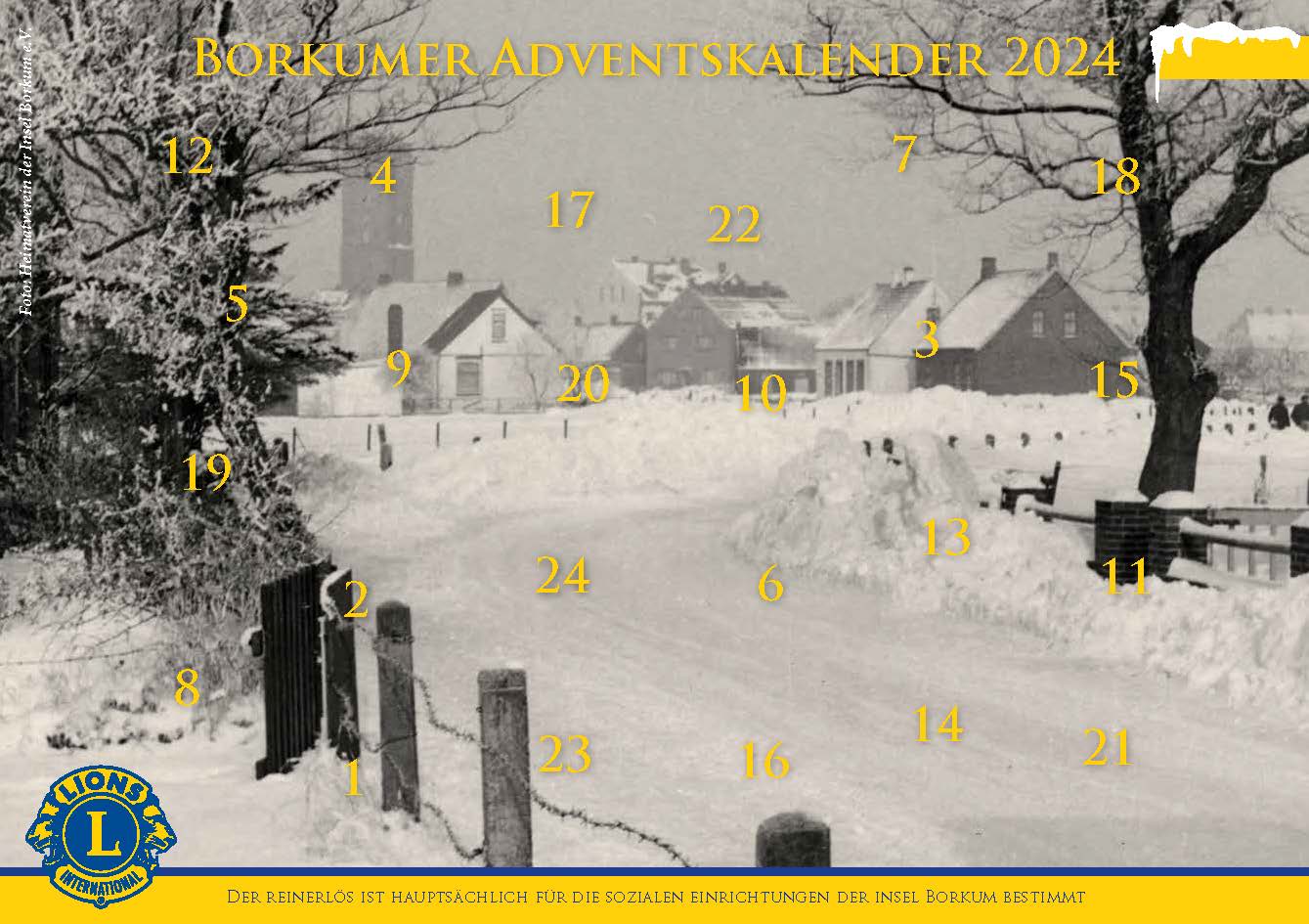 Änderungen beim Adventskalender-Verkauf des Lions Club Borkum