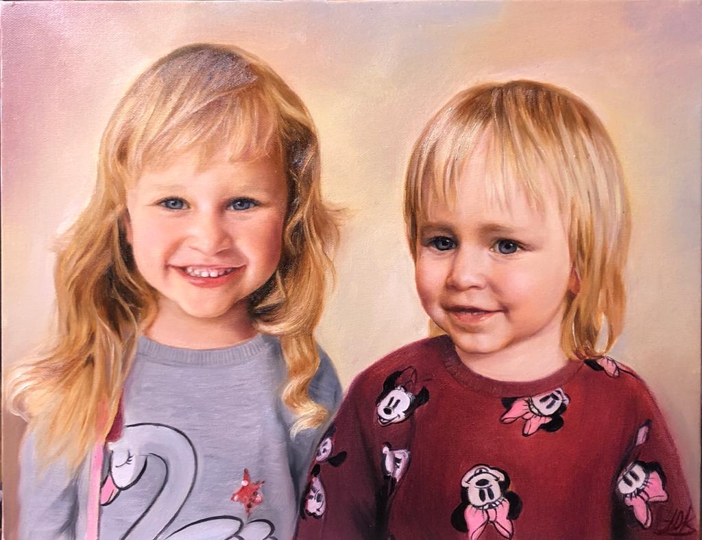 Kinder Portrait Ölgemälde