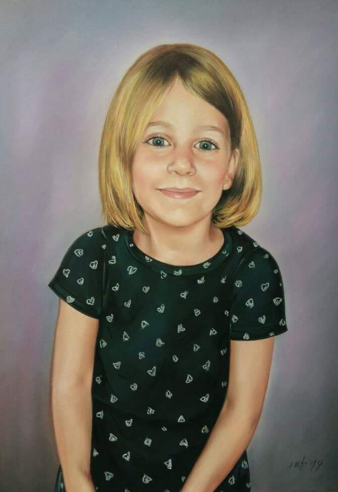 Kinder Portrait Pastell