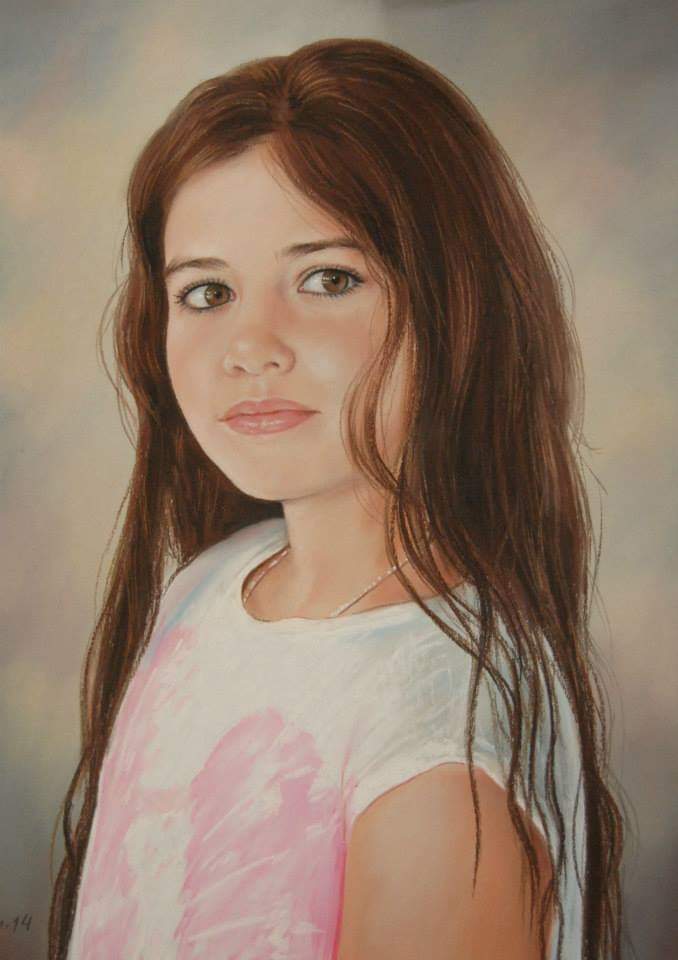 Kinder Portrait Pastell