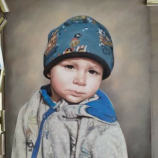 Kinder Portrait Pastell