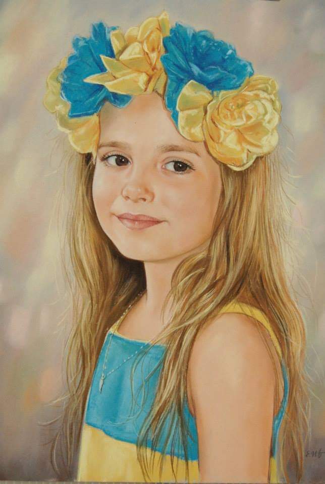 Kinder Portrait Pastell