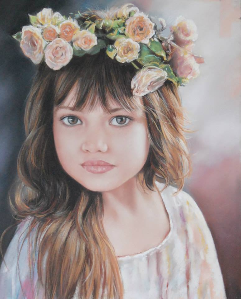 Kinder Portrait Pastell