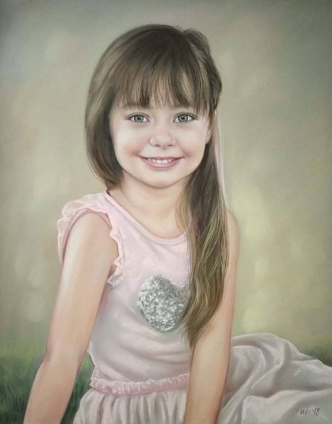 Kinder Portrait Pastell