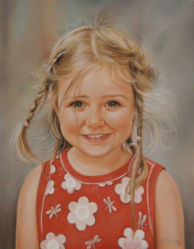 Kinder Portrait Pastell