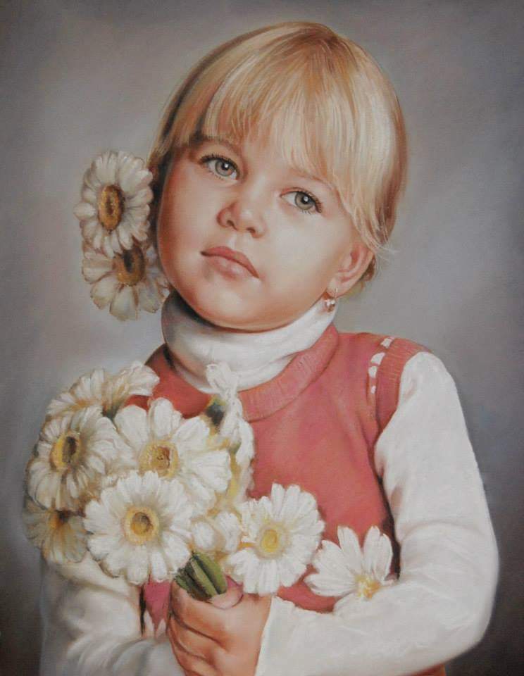 Kinder Portrait Pastell