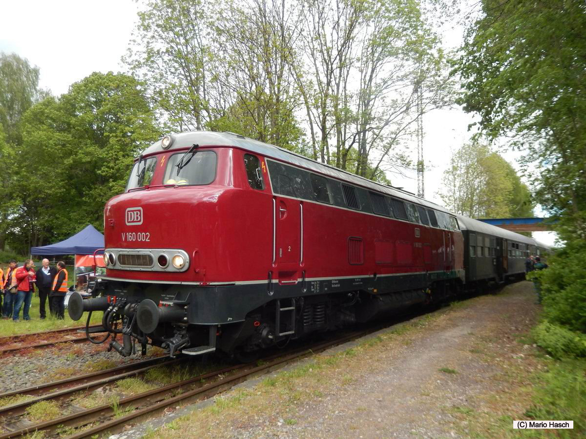 Sonderzug der Erinnerung mit V160 002 im Vorharz / Rückblick