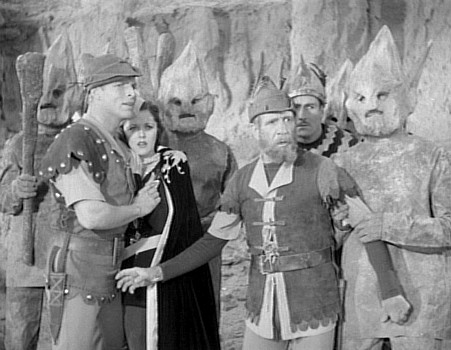 Szenenfoto aus dem Kinoserial "Flash Gordon Conquers the Universe" (USA 1940); die Rock Men