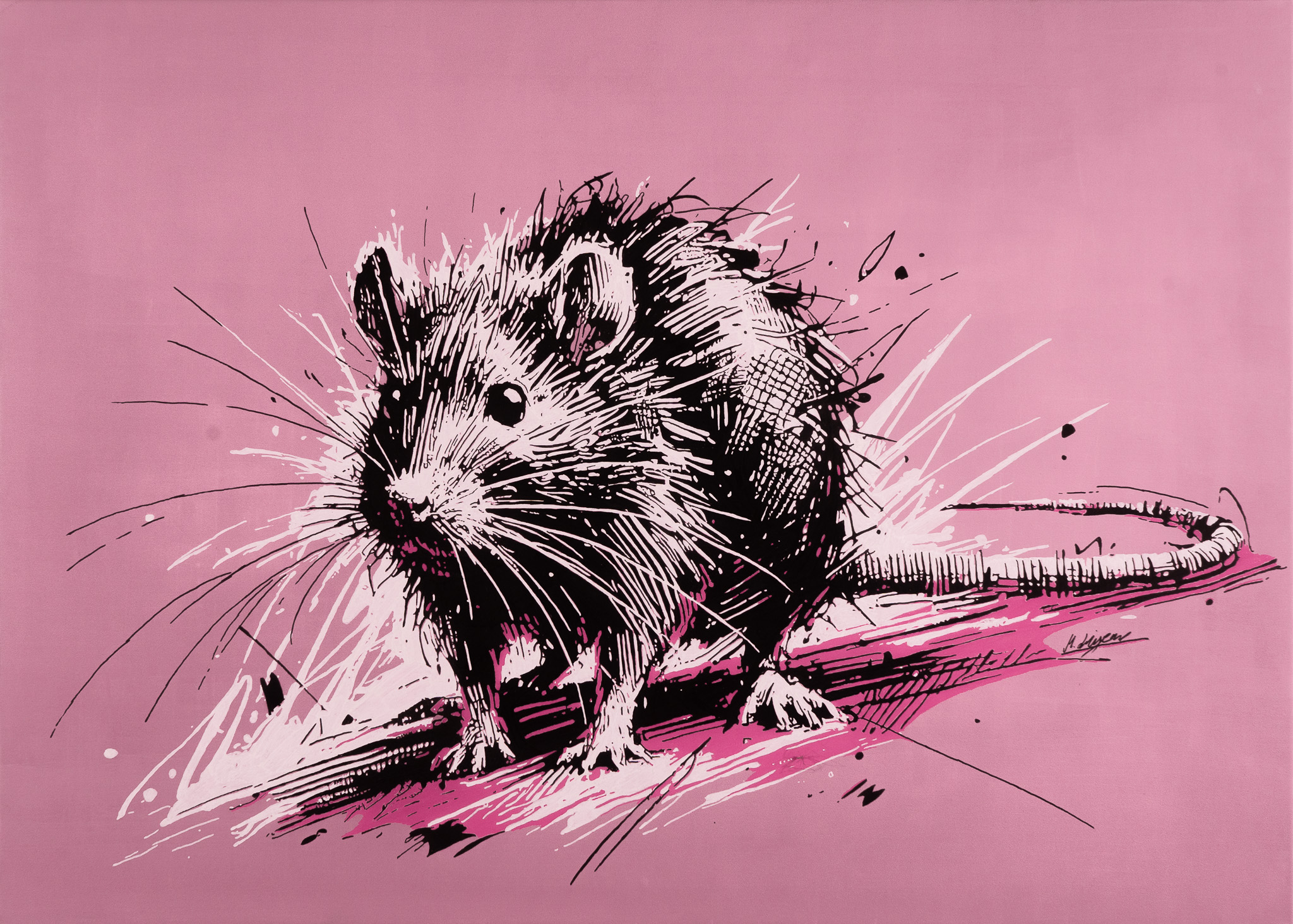 SEWER SWEETIE, Wild Sketches, Martin Lingens, 2024, Acryl