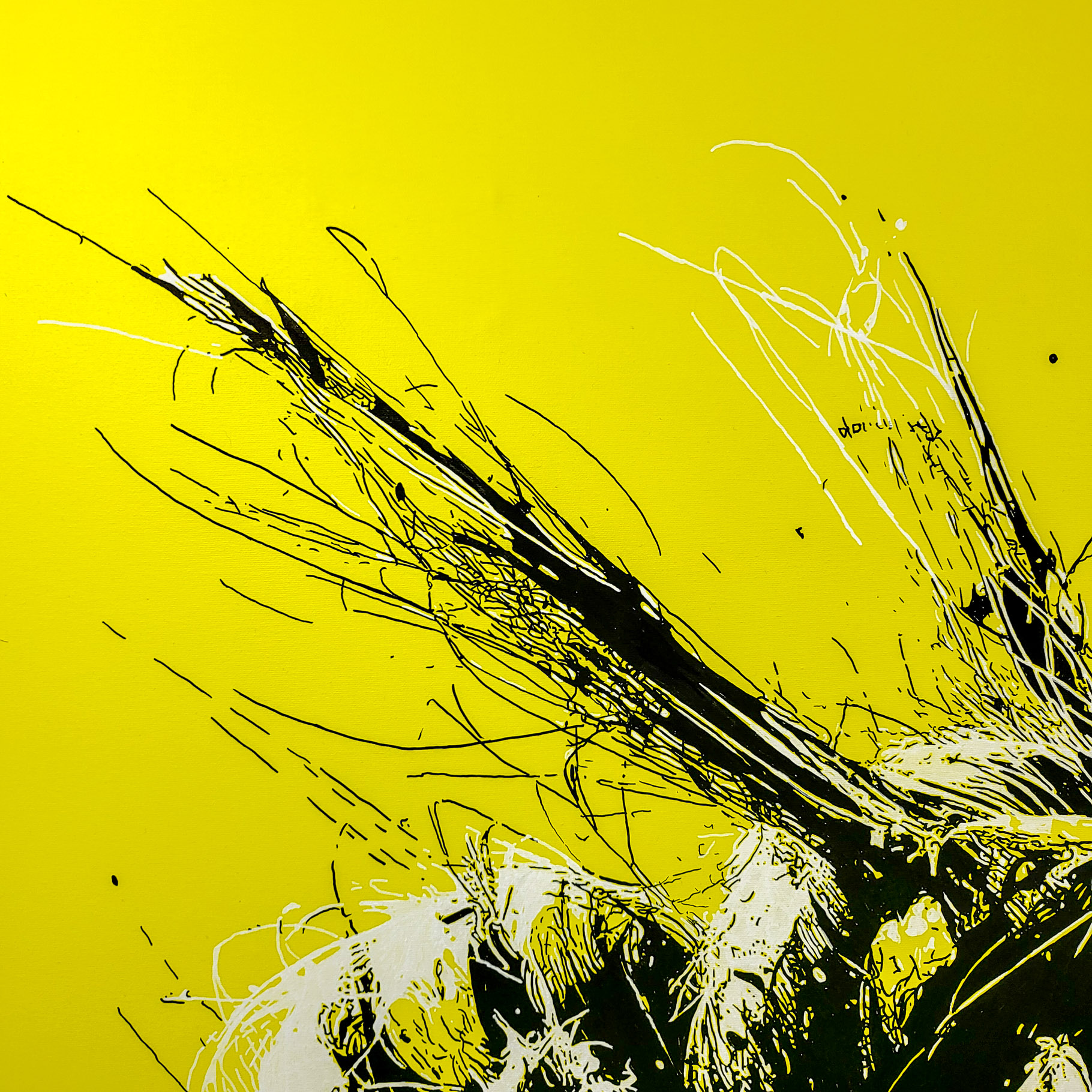 Nahaufnahme von "EN GARDE", Künstler Martin Lingens, WILD SKETCHES Serie, Wespe